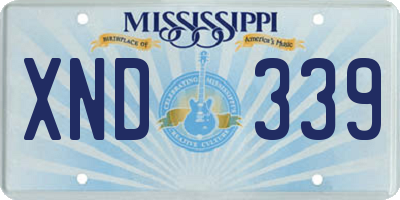 MS license plate XND339