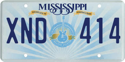 MS license plate XND414