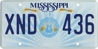 MS license plate XND436