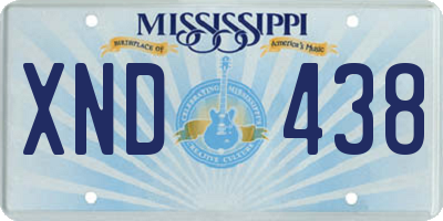 MS license plate XND438