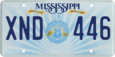 MS license plate XND446