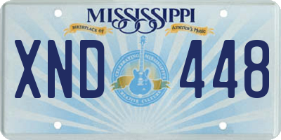 MS license plate XND448