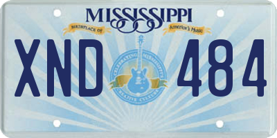 MS license plate XND484