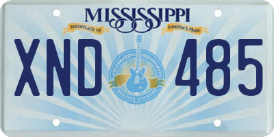 MS license plate XND485