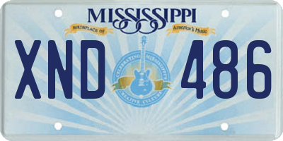 MS license plate XND486