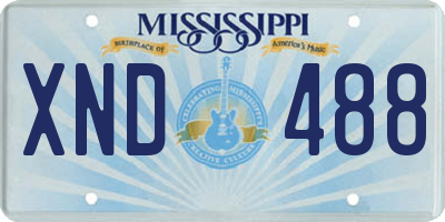 MS license plate XND488