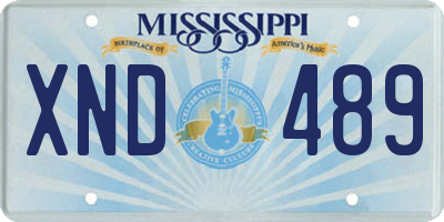 MS license plate XND489