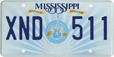 MS license plate XND511