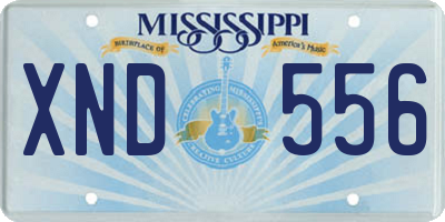 MS license plate XND556