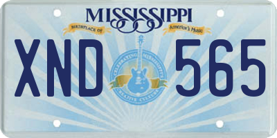 MS license plate XND565