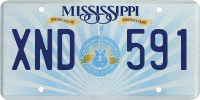 MS license plate XND591