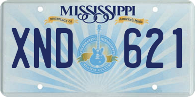 MS license plate XND621