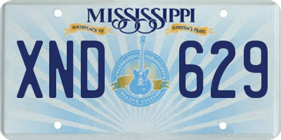 MS license plate XND629