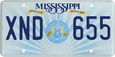 MS license plate XND655