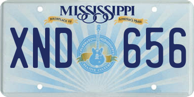 MS license plate XND656