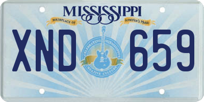 MS license plate XND659