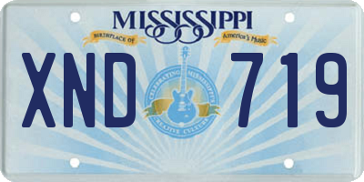 MS license plate XND719