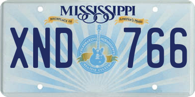 MS license plate XND766