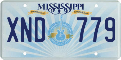MS license plate XND779