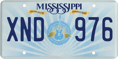 MS license plate XND976
