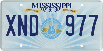 MS license plate XND977