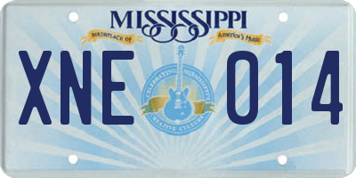 MS license plate XNE014