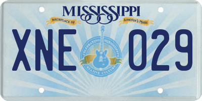 MS license plate XNE029