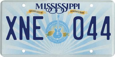 MS license plate XNE044