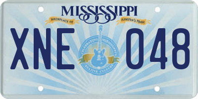 MS license plate XNE048
