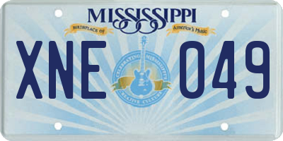 MS license plate XNE049