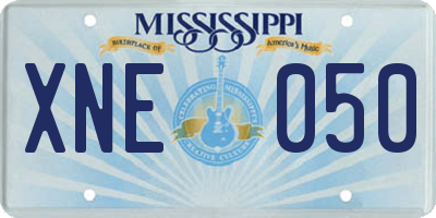 MS license plate XNE050