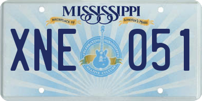 MS license plate XNE051