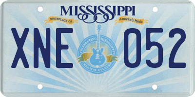 MS license plate XNE052