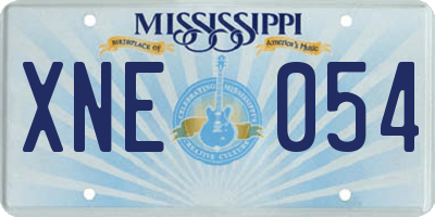MS license plate XNE054