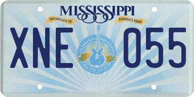 MS license plate XNE055