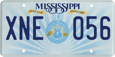 MS license plate XNE056