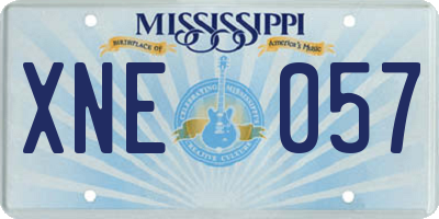 MS license plate XNE057