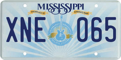 MS license plate XNE065
