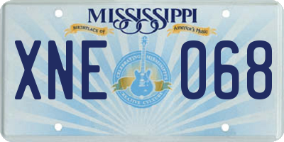 MS license plate XNE068