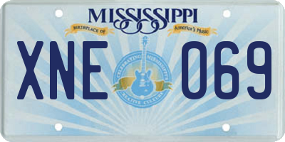 MS license plate XNE069