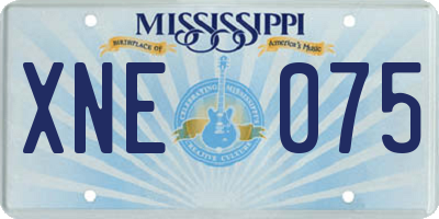 MS license plate XNE075