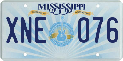 MS license plate XNE076