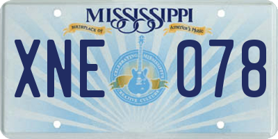 MS license plate XNE078
