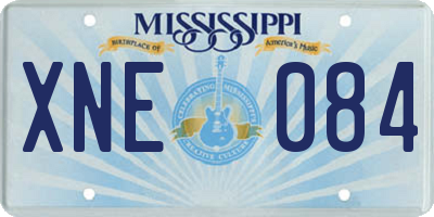 MS license plate XNE084