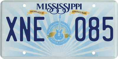 MS license plate XNE085