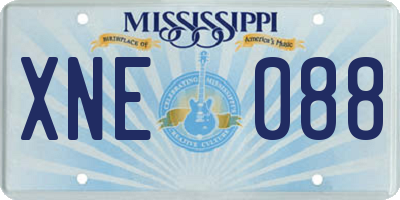 MS license plate XNE088