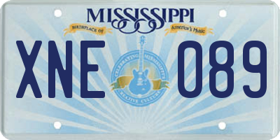 MS license plate XNE089
