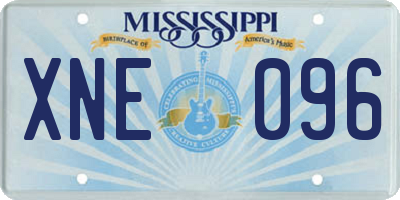 MS license plate XNE096