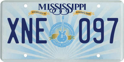 MS license plate XNE097