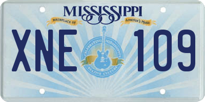 MS license plate XNE109